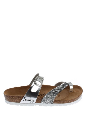 Sunbay Teenslippers "Tulipe" zilverkleurig