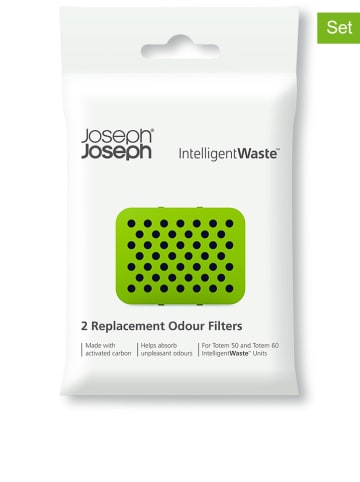 JosephJoseph 2-delige set: geurfilter "Waste" zwart - 2x2 stuks