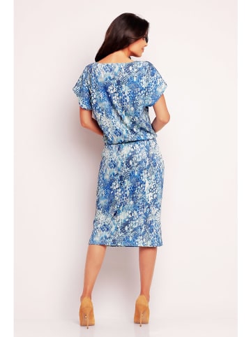 Awama Kleid in Blau/ Weiß