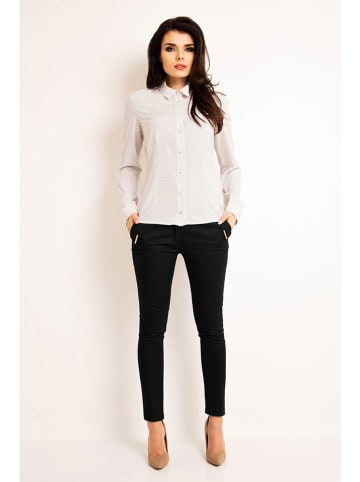 Awama Bluse in Creme/ Grau