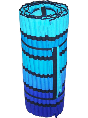 Le Comptoir de la Plage Mata plażowa "Happy" w kolorze niebieskim - 180 x 60 cm