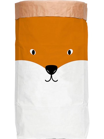 The Wild Hug Aufbewahrungstüte "Fox" in Weiß/ Schwarz/ Orange - (B)60 x (H)90 x (T)13 cm