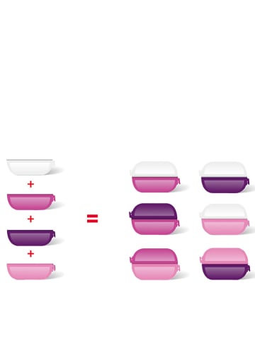 Emsa Pojemnik w kolorze różowo-fioletowym - 16 x 7 x 11 cm