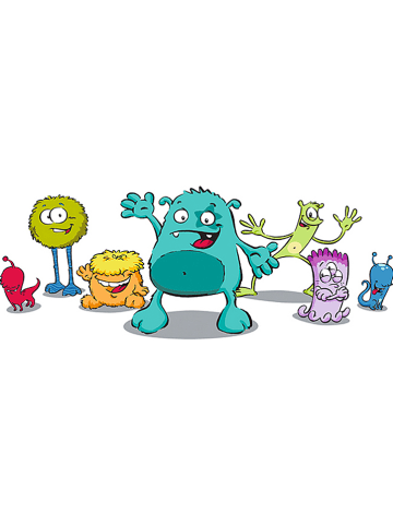 Emsa 2-delige set: bekers "Monster" - 200 ml