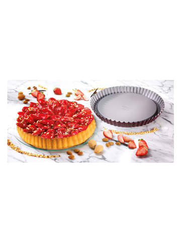 Dr. Oetker Forma "Bake Love" w kolorze czerwono-szarym na ciasto owocowe - Ø 28 cm