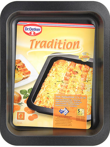 Dr. Oetker Forma "Tradition" w kolorze czarnym do zapiekania - 28 x 22 cm