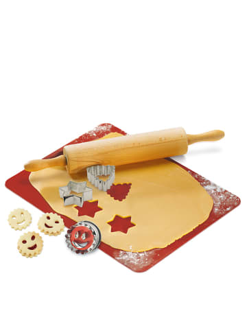 Dr. Oetker Silikonowa mata "Flexxibel" w kolorze czerwonym do pieczenia - 38 x 30 cm