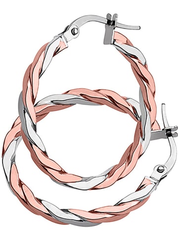 Revoni Weißgold-/ Roségold-Creolen