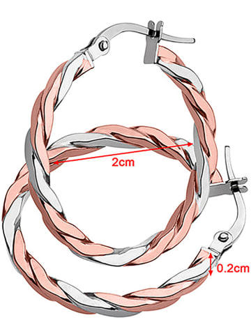 Revoni Weißgold-/ Roségold-Creolen