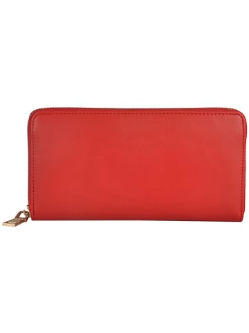 Florence Bags Leder-Geldbörse "Quero" in Rot - (B)20 x (H)10 x (T)2 cm