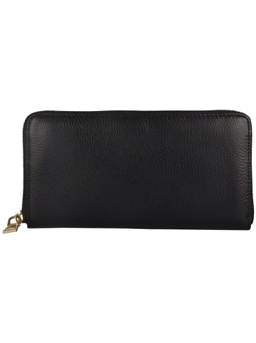 Florence Bags Skórzany portfel "Dole" w kolorze czarnym - 20 x 10 x 2 cm