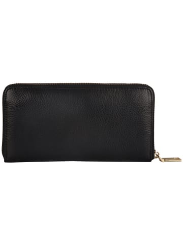 Florence Bags Skórzany portfel "Dole" w kolorze czarnym - 20 x 10 x 2 cm