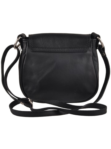Florence Bags Leren schoudertas "Gisstel" zwart - (B)19 x (H)17 x (D)5 cm