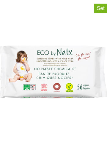 Naty 12er-Set: Feuchttücher "Sensitive Aloe Wipes" - 12x 56 Stück