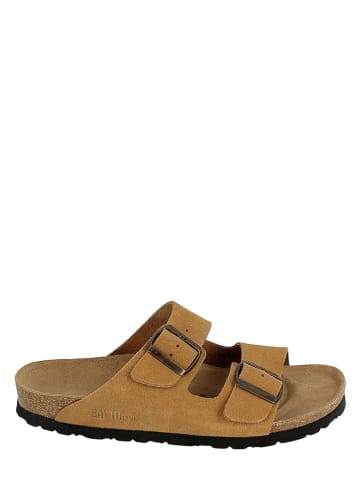 BAYTON Leren slippers "Atlas" lichtbruin