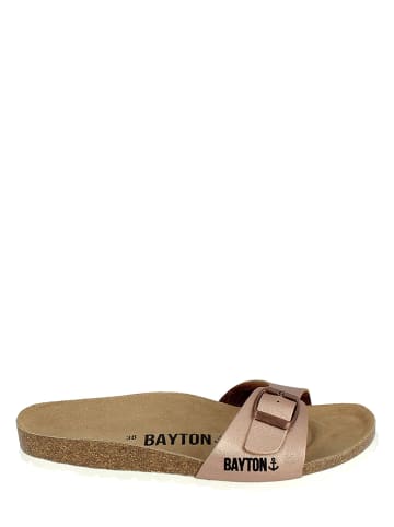 BAYTON Leren slippers "Zephyr" koperkleurig