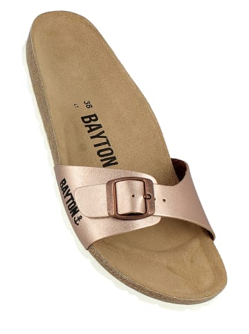 BAYTON Leren slippers "Zephyr" koperkleurig