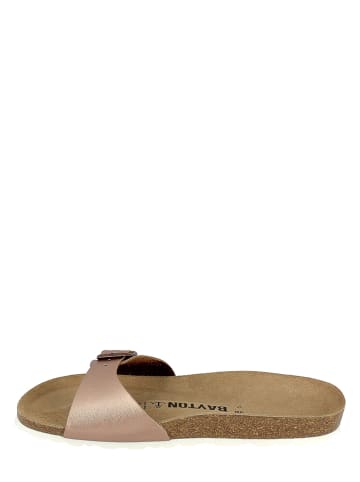 BAYTON Leren slippers "Zephyr" koperkleurig