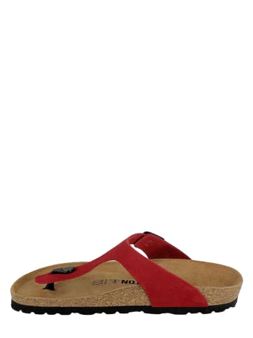 BAYTON Leder-Zehentrenner "Mercure" in Rot