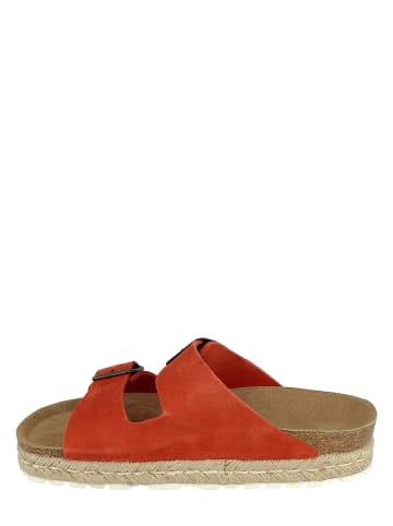 BAYTON Leren slippers "Alcee" lichtrood