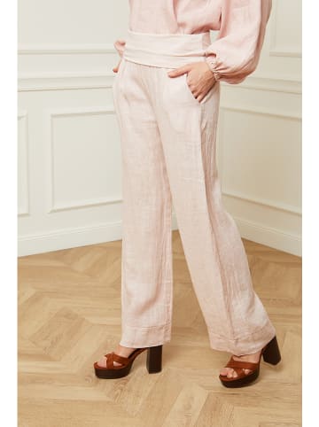 Joséfine Leinen-Hose "Astrid" in Rosa