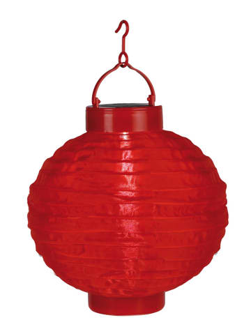 STAR Trading Solarny lampion LED w kolorze czerwonym - wys.22 x Ø 20 cm