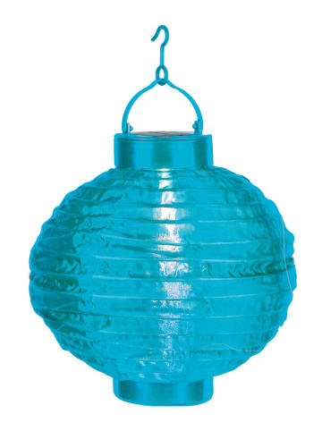 STAR Trading Solarny lampion LED w kolorze niebieskim - wys.22 x Ø 20 cm