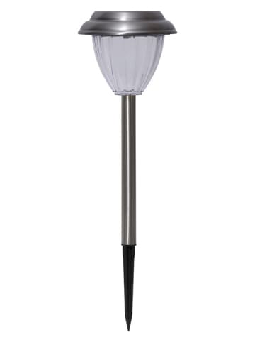 STAR Trading Solarna lampa ogrodowa LED (4 szt.) "Palma" w kolorze srebrnym - (W)28 cm
