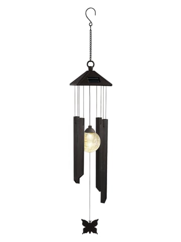 STAR Trading Solarne dzwoneczki LED "Windy" w kolorze czarnym - wys. 70 cm