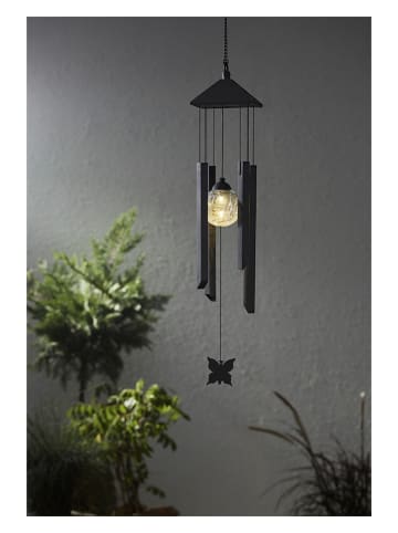 STAR Trading Solarne dzwoneczki LED "Windy" w kolorze czarnym - wys. 70 cm