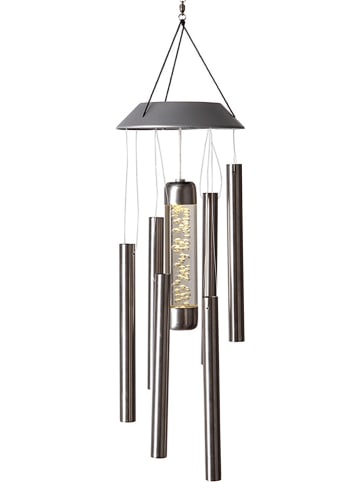 STAR Trading Ledsolarwindspel zilverkleurig - (H)35 cm
