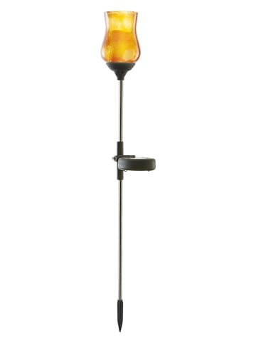 STAR Trading LED-Solar-Gartenspieß "Lyon" in Orange - (H)53 x Ø 7 cm