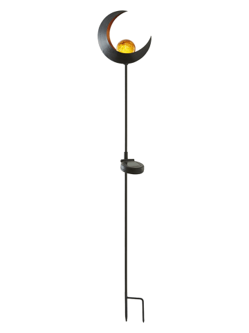 STAR Trading LED-Solar-Gartenstecker "Melilla" in Schwarz/ Orange - (H)85 cm