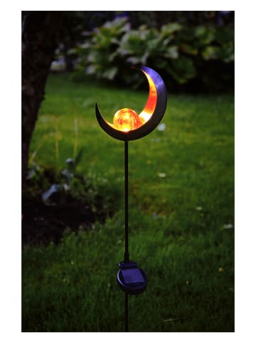 STAR Trading LED-Solar-Gartenstecker "Melilla" in Schwarz/ Orange - (H)85 cm