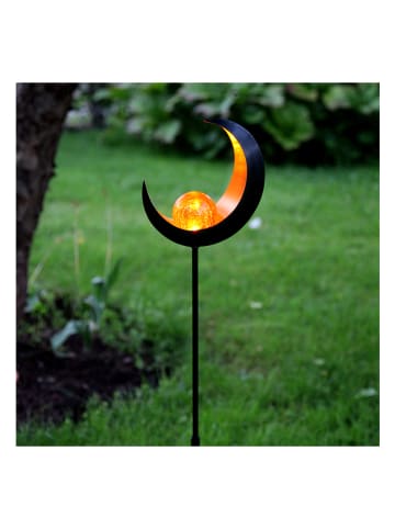 STAR Trading LED-Solar-Gartenstecker "Melilla" in Schwarz/ Orange - (H)85 cm