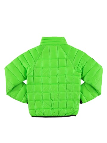 Peak Mountain Doorgestikte jas neongroen