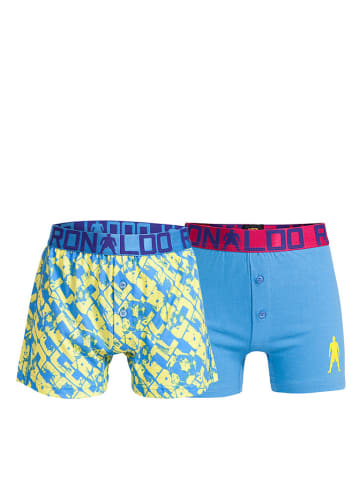 CR7 2er-Set: Boxershorts in Hellblau/ Gelb