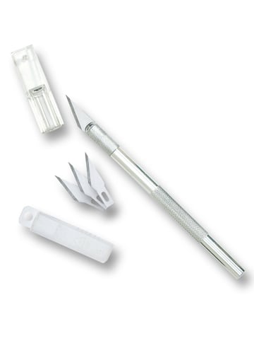 folia PAPER Bastelmesser mit Ersatzklingen in Silber