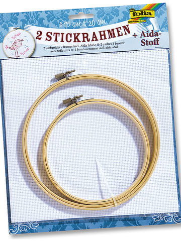 folia PAPER Stickrahmen in Natur/ Weiß
