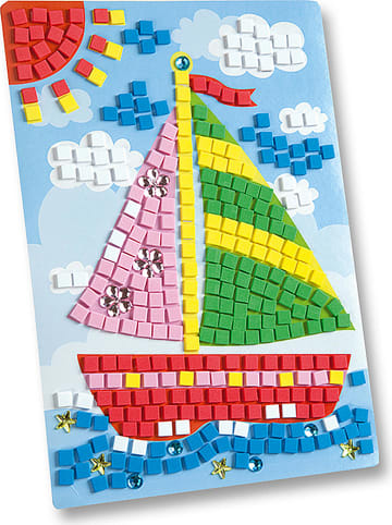 Folia Moosgummi-Mosaik-Set "Schiff" in Bunt