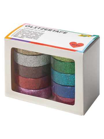 folia PAPER Glitzer-Klebeband in Bunt - 10x 5 m