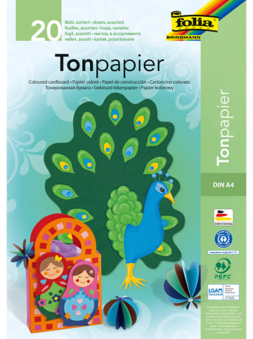 Folia Tonpapier in Bunt - 20 Blatt - A4