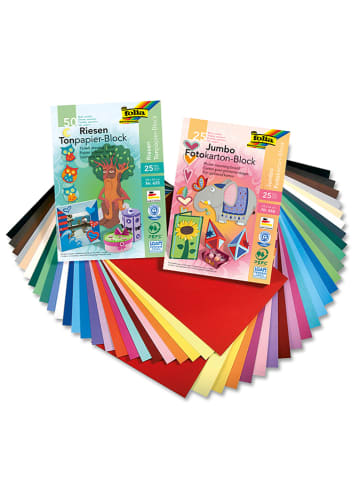 folia PAPER Gekleurd papier meerkleurig - 50 vellen - (L)34 x (B)24 cm