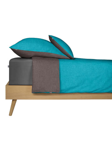 Schiesser Renforcé beddengoedset turquoise/antraciet