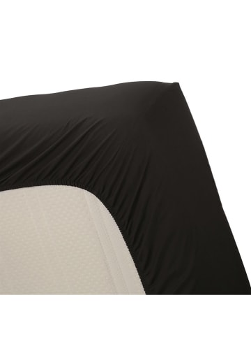 Beddinghouse Perkalowe prześcieradło w kolorze czarnym na gumce