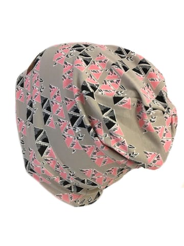 LiVi Czapka beanie "Geometrix" w kolorze beżowym