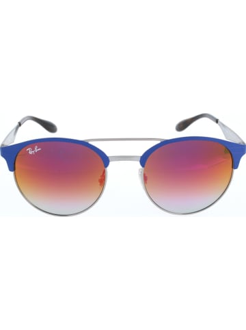 Ray Ban Okulary przeciwsłoneczne unisex w kolorze srebrno-niebieskim