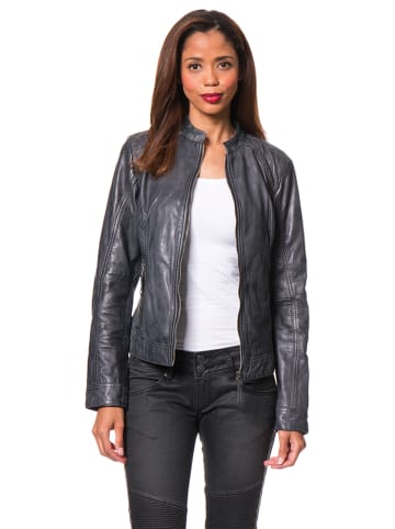 7eleven Lederjacke "Rostock" in Grau