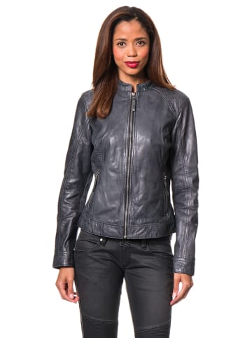 7eleven Lederjacke "Rostock" in Grau