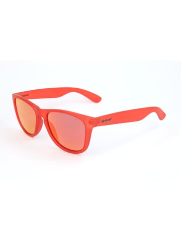Polaroid Męskie okulary przeciwsłoneczne w kolorze czerwono-pomarańczowym